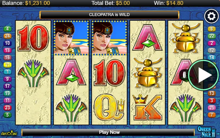 Queen of the Nile Online Pokie