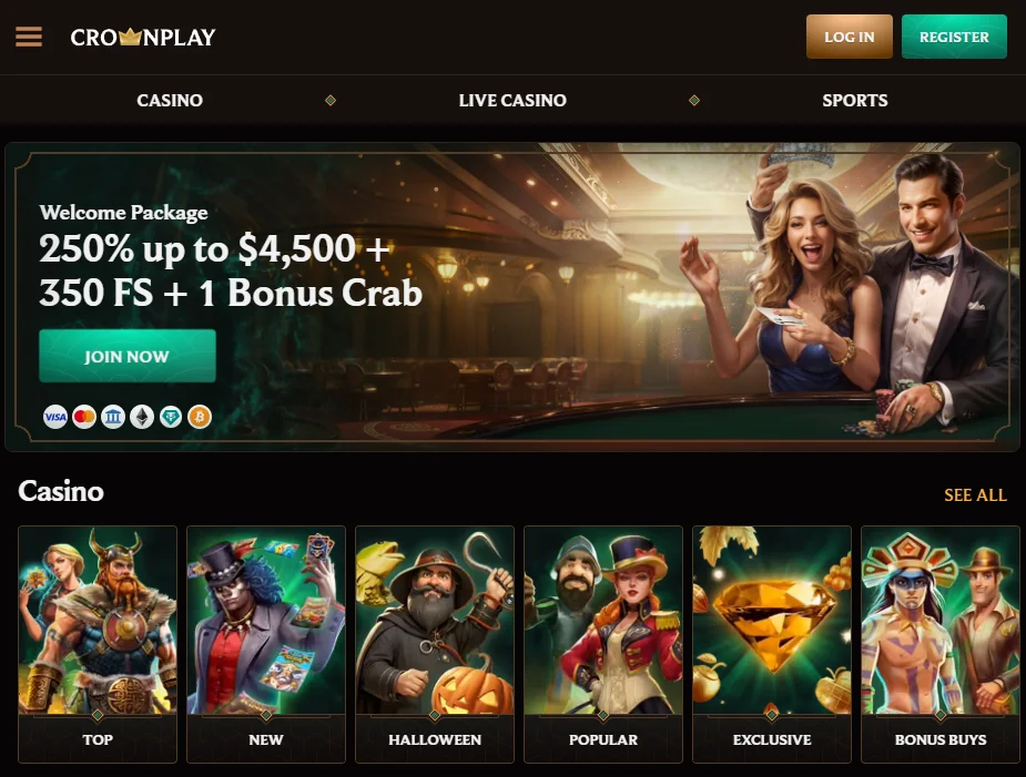 CrownPlay main page