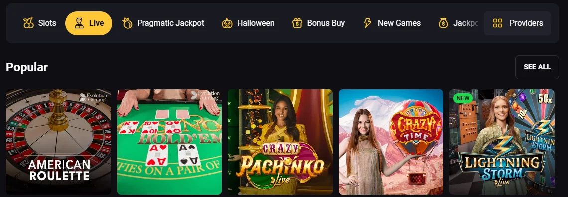 Live casino