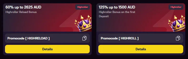 Highroller bonuses